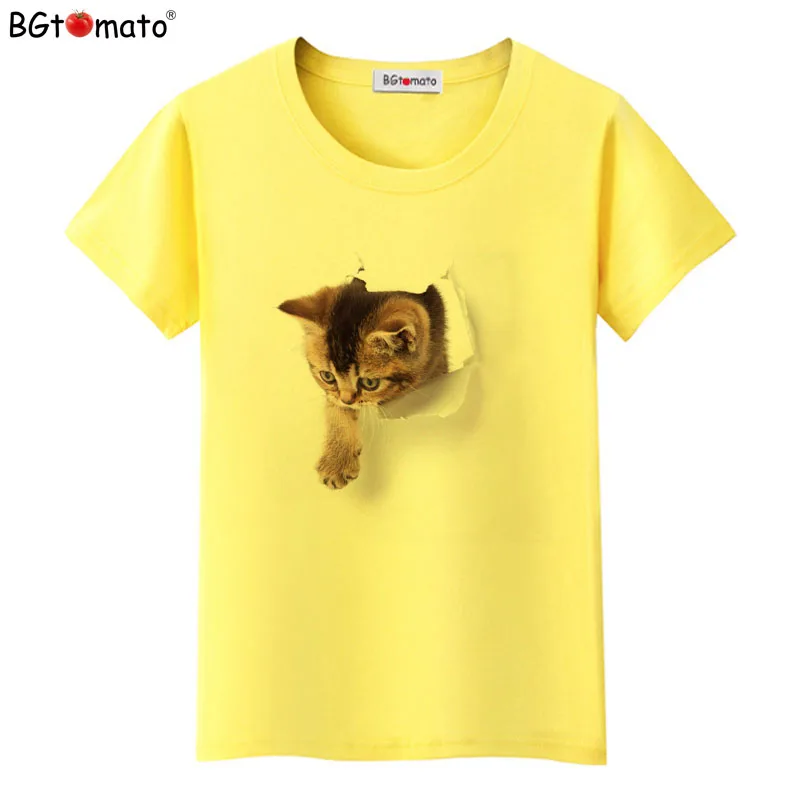 NEW Creative 3D t-shirt Super Lovely cute Cat shirt women Original brand short sleeve casual funny tops