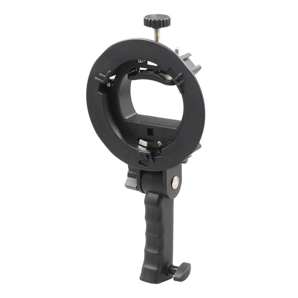 Picture 3: Handheld Grip S-Type Bracket Bowens S Mount Holder for Speedlite Flash Snoot Softbox Beauty Dish Honeycomb Triopo photography