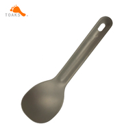 TOAKS Titanium Spoon Camping Outdoor Tableware Short Handle Titanium Spoon 127mm Length