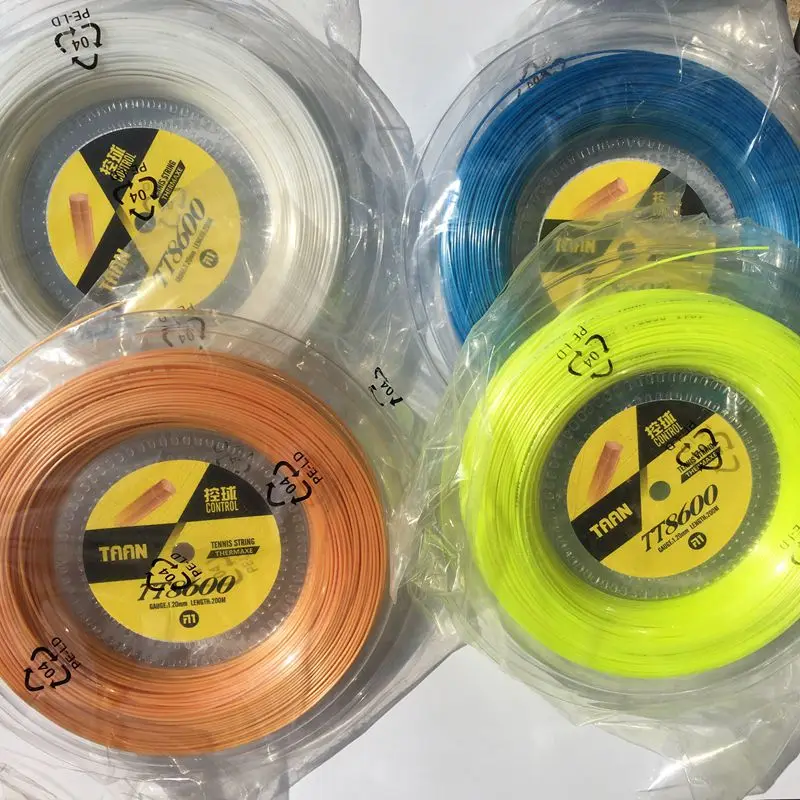 1 Reel TAAN TT8600 Control Tennis strings polyester 6-angle hard-line strings 1.20mm tennis racket string 200M big banger