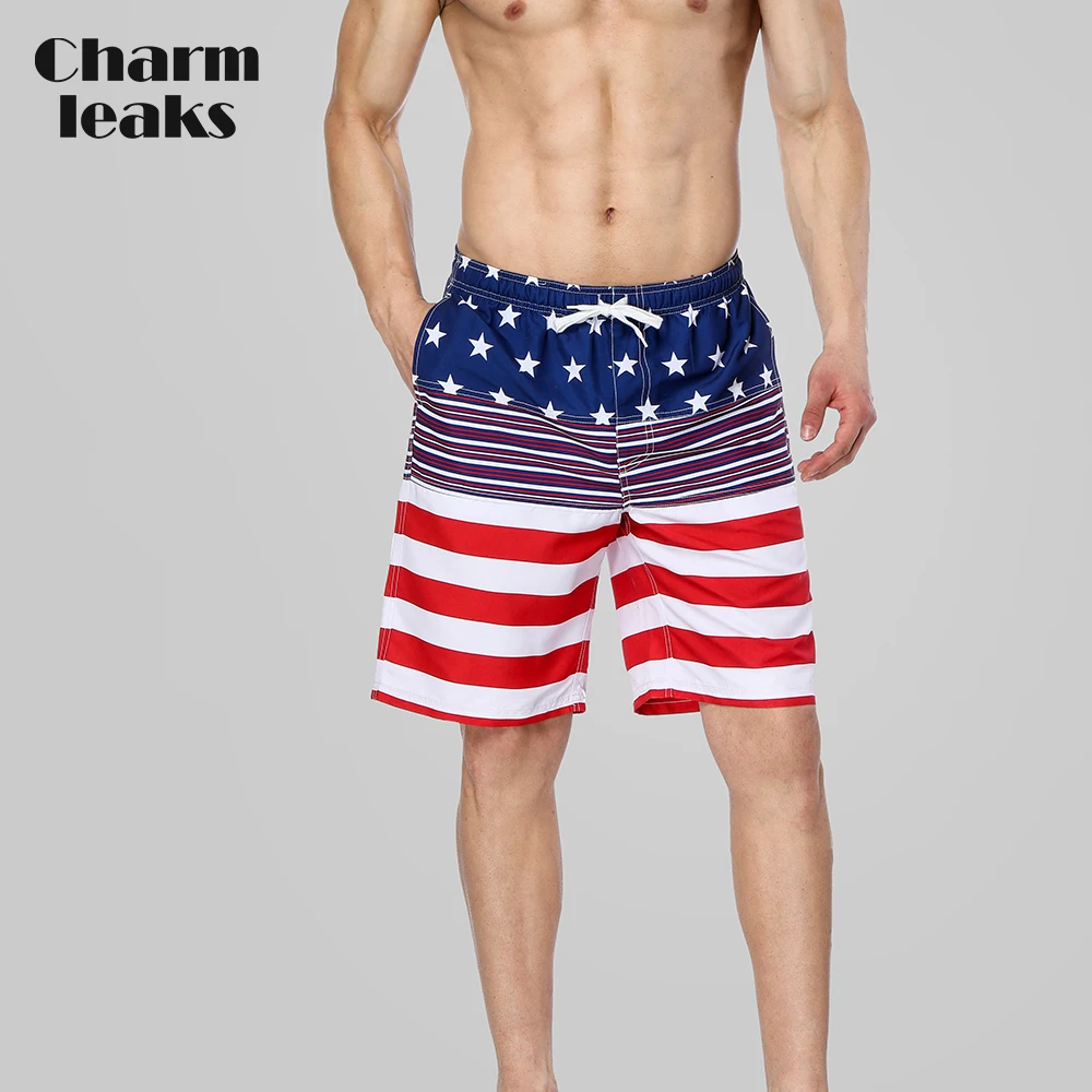 

Charmleaks Men Swimshorts American Flag Beach Shorts Swimwear Briefs Man Swimsuits Trunks Sea Short Bottoms