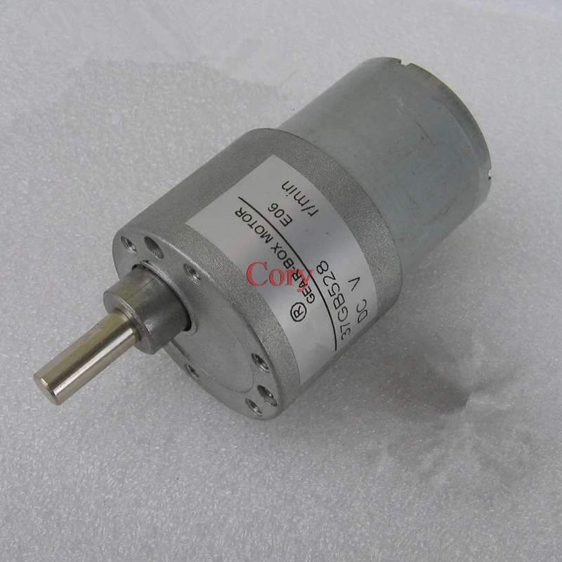 1PCS DC Gear Box Reducer Variable Speed Motor 37mm Diameter High Torque 2 Pins