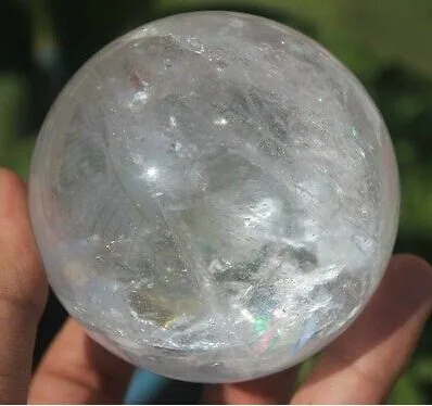 

AA++ Clear NATURAL TRANSPARENT QUARTZ CRYSTAL SPHERE BALL HEALING