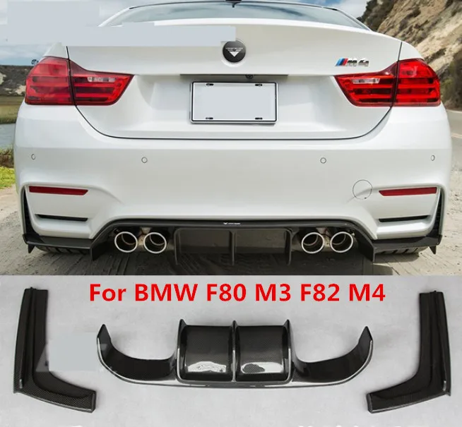 For BMW F80 M3 F82 M4 2013.2014.2015.2016.2017 Carbon Fiber Rear Lip Spoiler High Quality Auto Bumper Diffuser