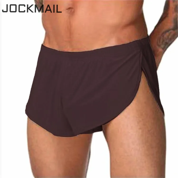 JOCKMAIL Brand Men\'s Sexy men underwear boxer shorts ice silk Lounge Men Trunks Home Sleepwear Underpants Gay Underwear panties