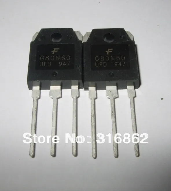 

G80N60 SGH80N60UFD 80A 600V IGBT Transistor TO-247 10PCS/LOT Free Shipping transistor diode module RELAY