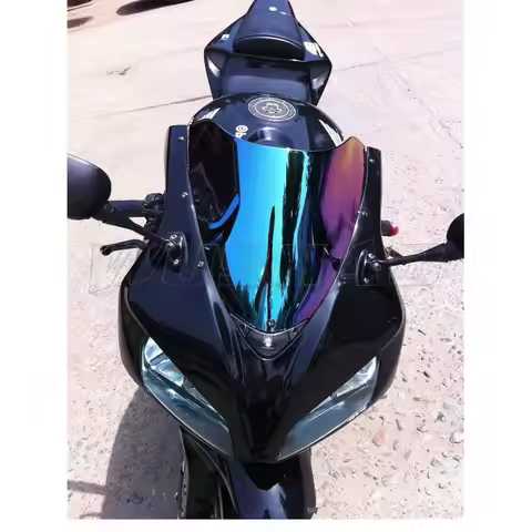 Motorcycle Double Bubble Windshield WindScreen Screen For 2004 2005 06 2007 Honda CBR1000RR CBR 1000 RR Fireblade Black Iridium