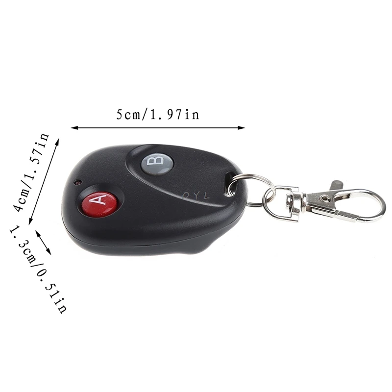 A&B Key DC12V Gate RF Wireless Remote Control Garage Door Transmitter 315/433MHz