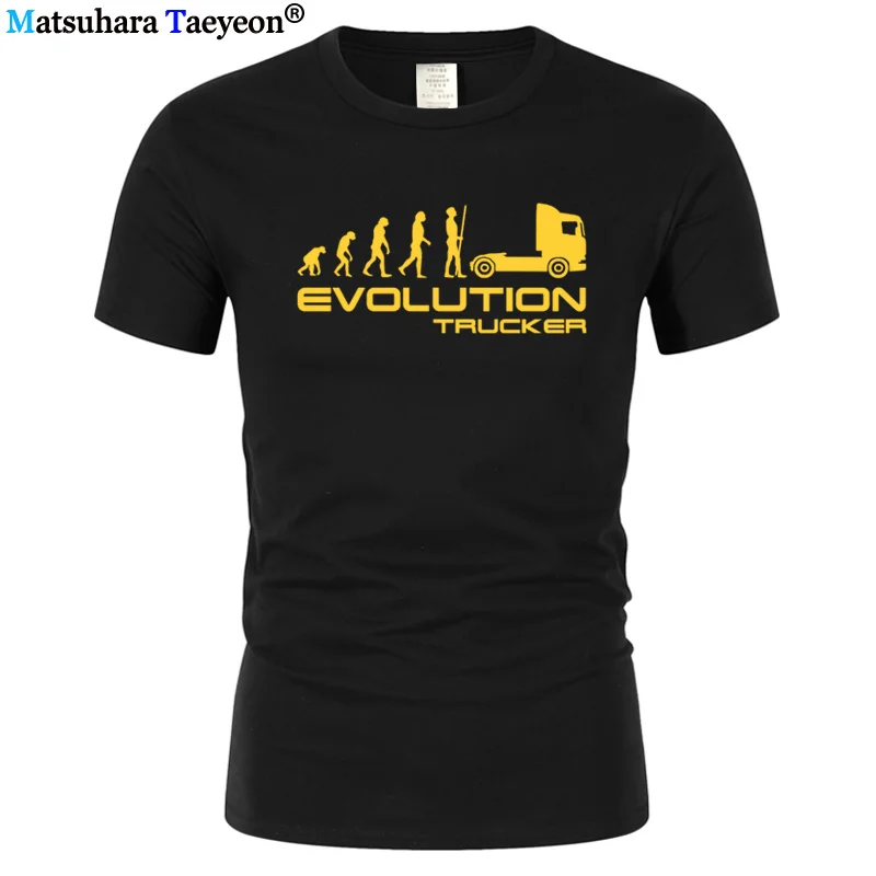 Fashion Summer Men T Shirt Fashion Evolution Trucker Lorry Driver Present Gift T-Shirt Shirt Hip Hop T323 xxxtentacion