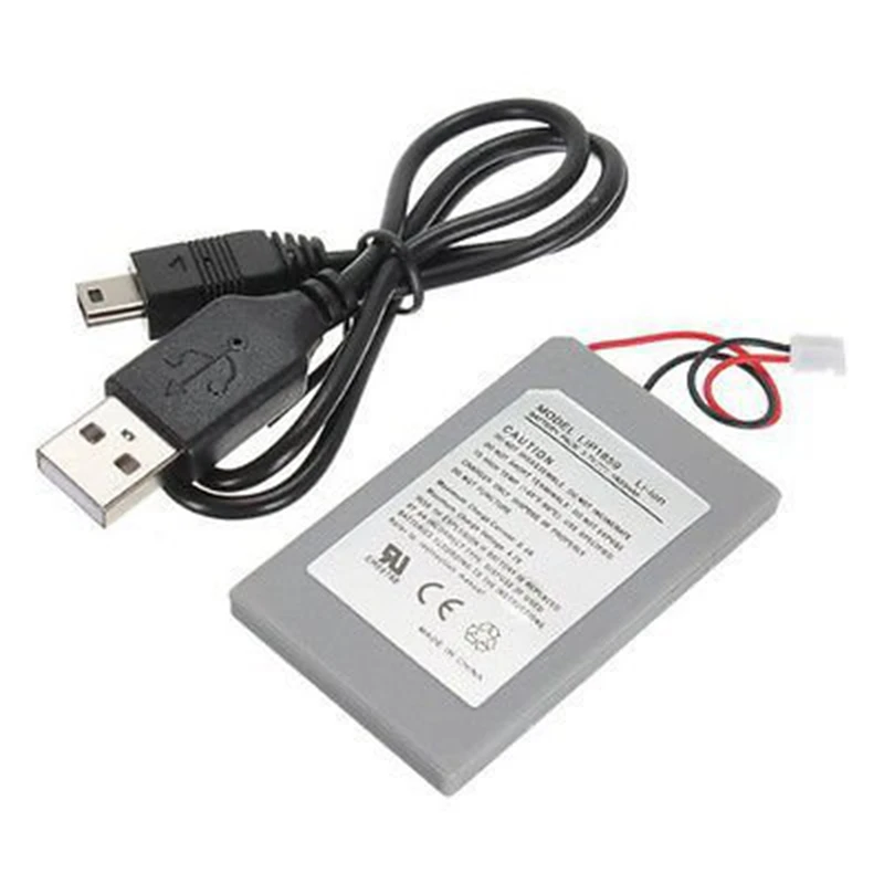 GTF 3.7V 1800mAh Rechargeable Battery Replace for Sony PlayStation3 PS3 Bluetooth Wireless Controller with USB Charger Cable