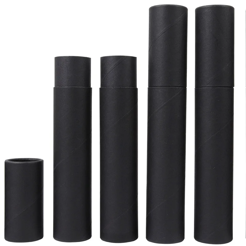 100Pcs/Lot Black Kraft Paper Incense Tube Incense Barrel Small Storage Box for pencil Joss Stick Convenient Carrying