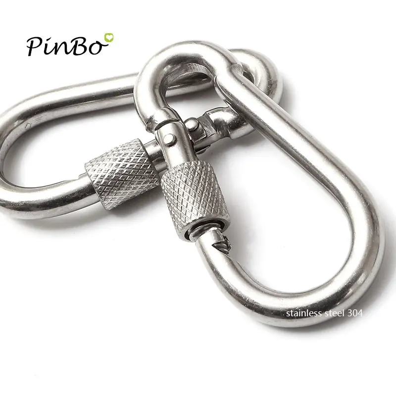 10 cái 304 thép Không gỉ Dây dia 7 mét Snap ONE M7 Hook Với Trục Vít khóa An Toàn-Chọn