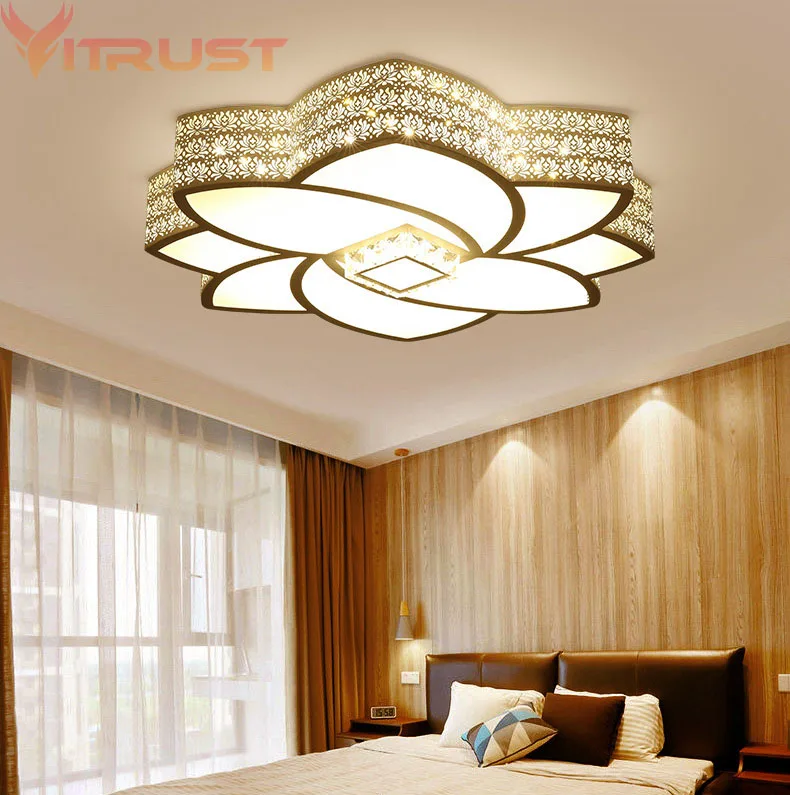 

Modern Ceiling Lamps Lighting Fixture Home Crystal Lights Dimmable Living room BedAcrylic lamparas de techo Remote Controller