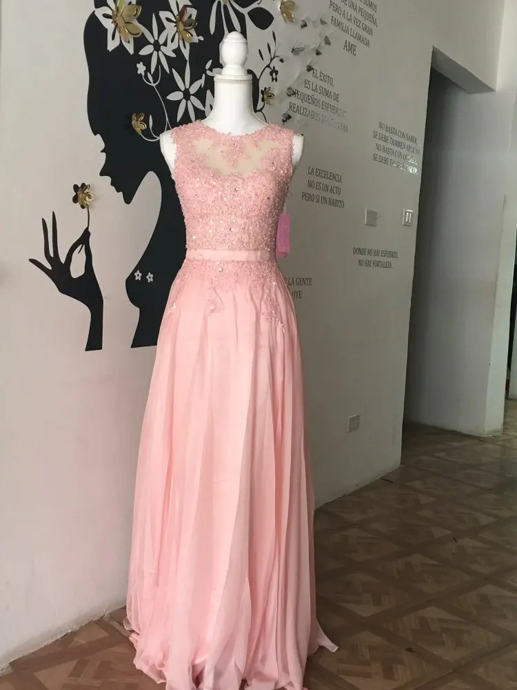 Frete grátis barato longo vestidos de dama de honra 2018 nova chegada vestido de festa elegante vestidos formais de noite chiffon vestidos de baile