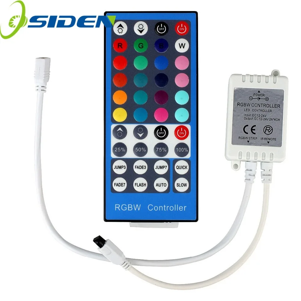 Conntroller 40Key Strip RGBW/RGBWW SMD 5050 LED Strip Light DC 12V 24V 6A IR Infrared Remote Controller Dimmer 20 Colors