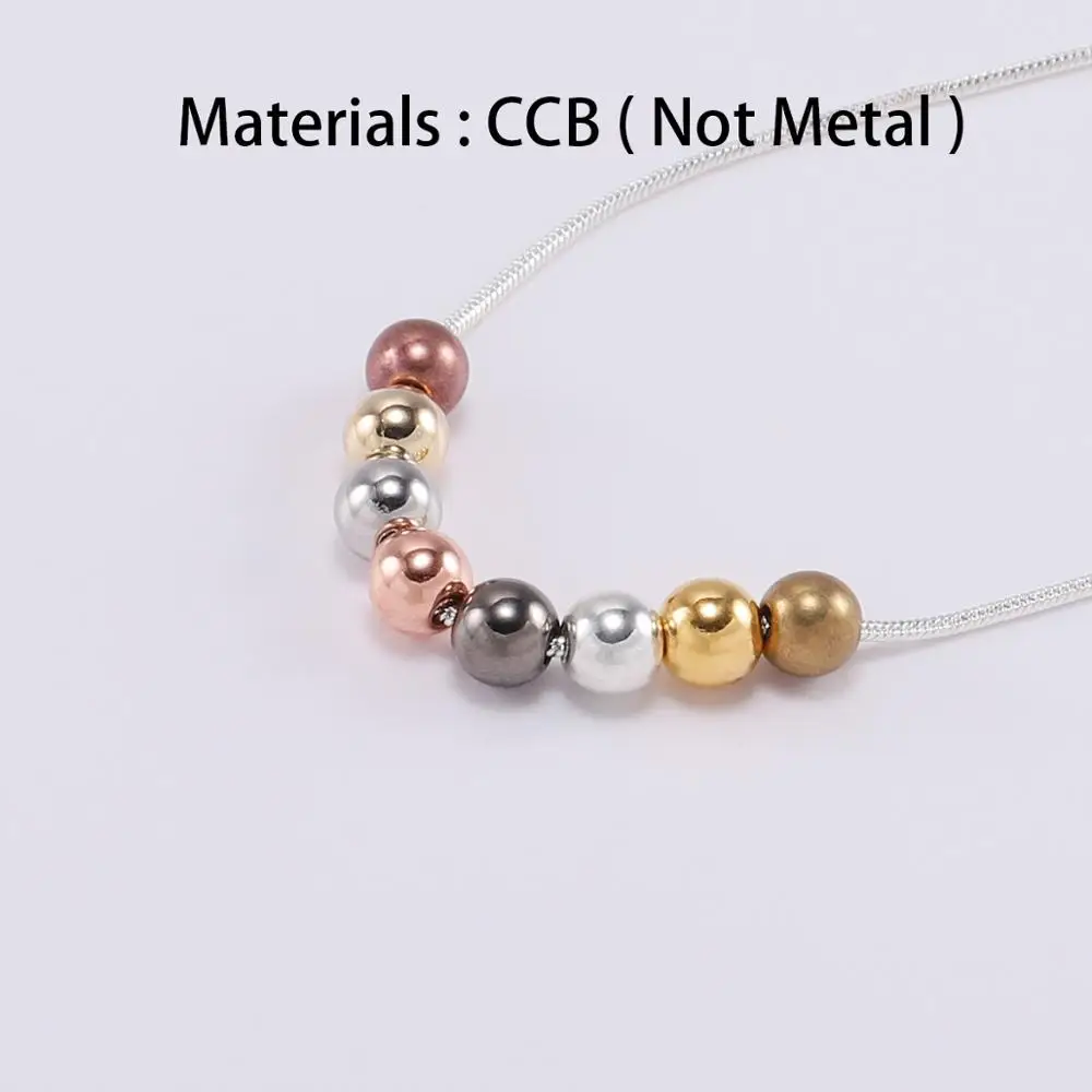 30-100pcs/lot 3 4 5 6 8 mm  With Hole CCB Bead Round Seed Loose Spacer Beads For Jewelry Making Supplies Accessories DIY image 5