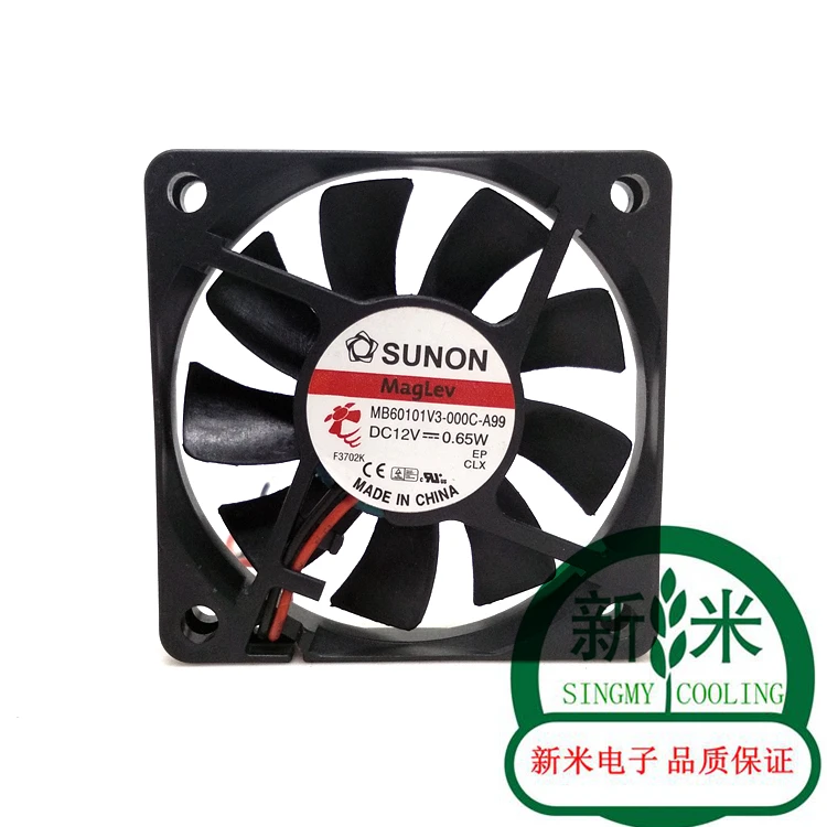 USED SUNON MB60101V3-000C-A99 12V 0.65W 6CM 2lines Maglev silence cooling fan