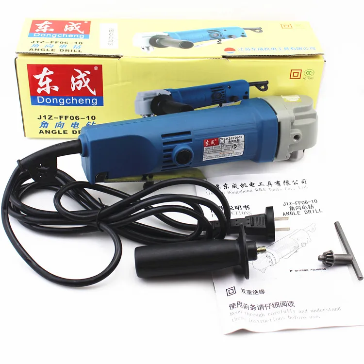 10mm Variable Speed Electric Drill For Angle 380W Hand Drill 90 Angle Electric Drill 0-1400rpm Right Angle Hand Electric Drill