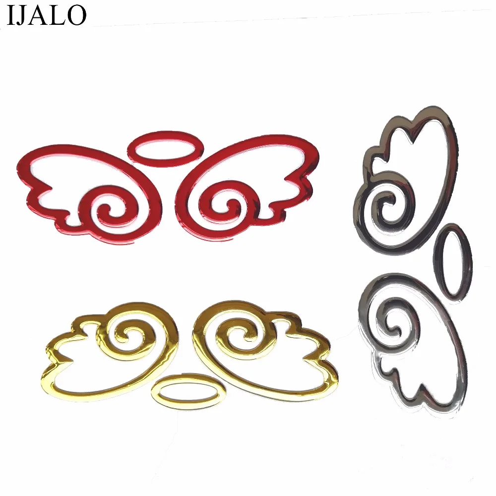 

Angel wing 3D car sticker soft PVC Chromed emblem badge auto styling decoration decal sticker for car logo