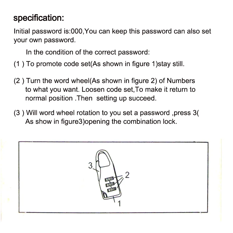 1pcs Mini 3 Digit Code Combination Lock Save Luggage Password Lock Padlock Suitcase Travel Luggage Boxes Safety Pendant Decor