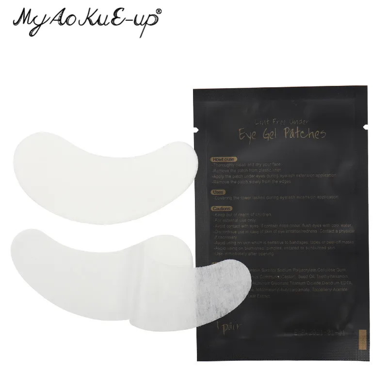 50 paar Augen Aufkleber Patch Unter Auge Pad Schwarz Auge Tipps Aufkleber Wraps Lint-free Eye Gel Patch Für wimpern Verlängerung Werkzeug – Detail 5