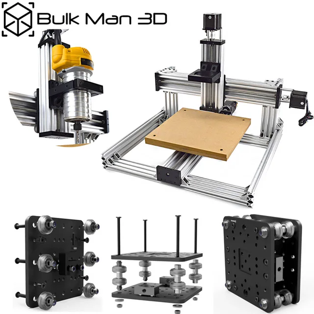 20% zniżki BulkMan3D 3Axis C-Beam CNC Machine Mechanical Kit Desktop DIY C-Beam Frame Kit z silnikami krokowymi Nema23 1.26N.m