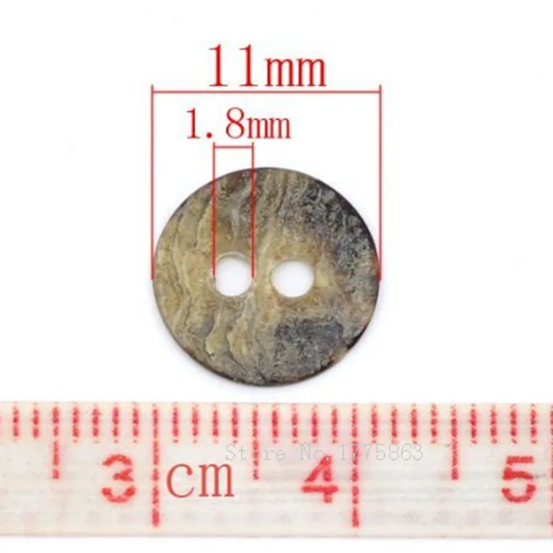 50Pcs11mm Mother of Pearl round Buttons for Sewing, Scrapbooking, Embelishments, Crafts 7NK32