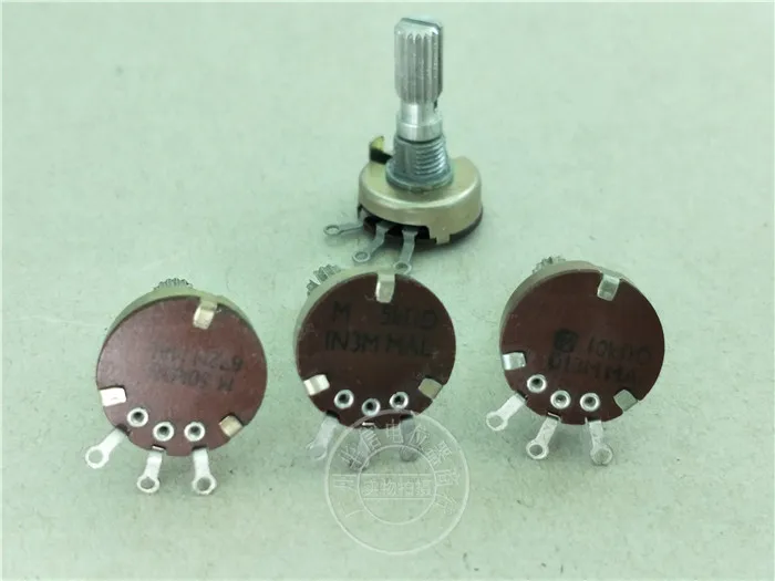 3pcs 172-type single rotary potentiometer D50K D10K D5K for Panasonic / handle length 20MM / knurled shaft