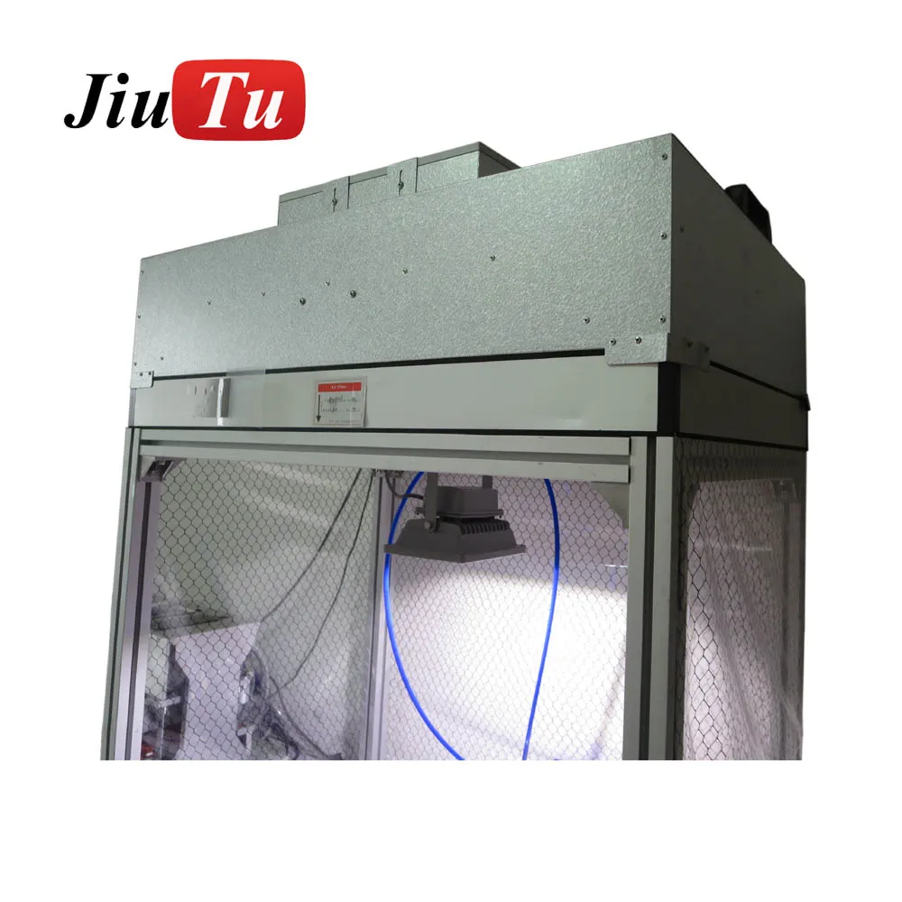 พัดลมที่มีประสิทธิภาพเครื่องฟอกอากาศหนึ่งร้อยLaminar Flow Hoodทำความสะอาด-Shedฝุ่นฟรีRoomสำหรับโทรศัพท์แตกLCD Repairing
