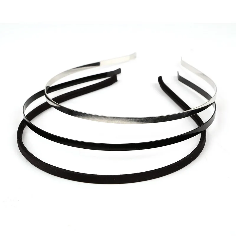 New Fashion 5pcs/lot Iron Metal Black Rhodium Color Hairband Women Girl Useful Headband Hair Accessories