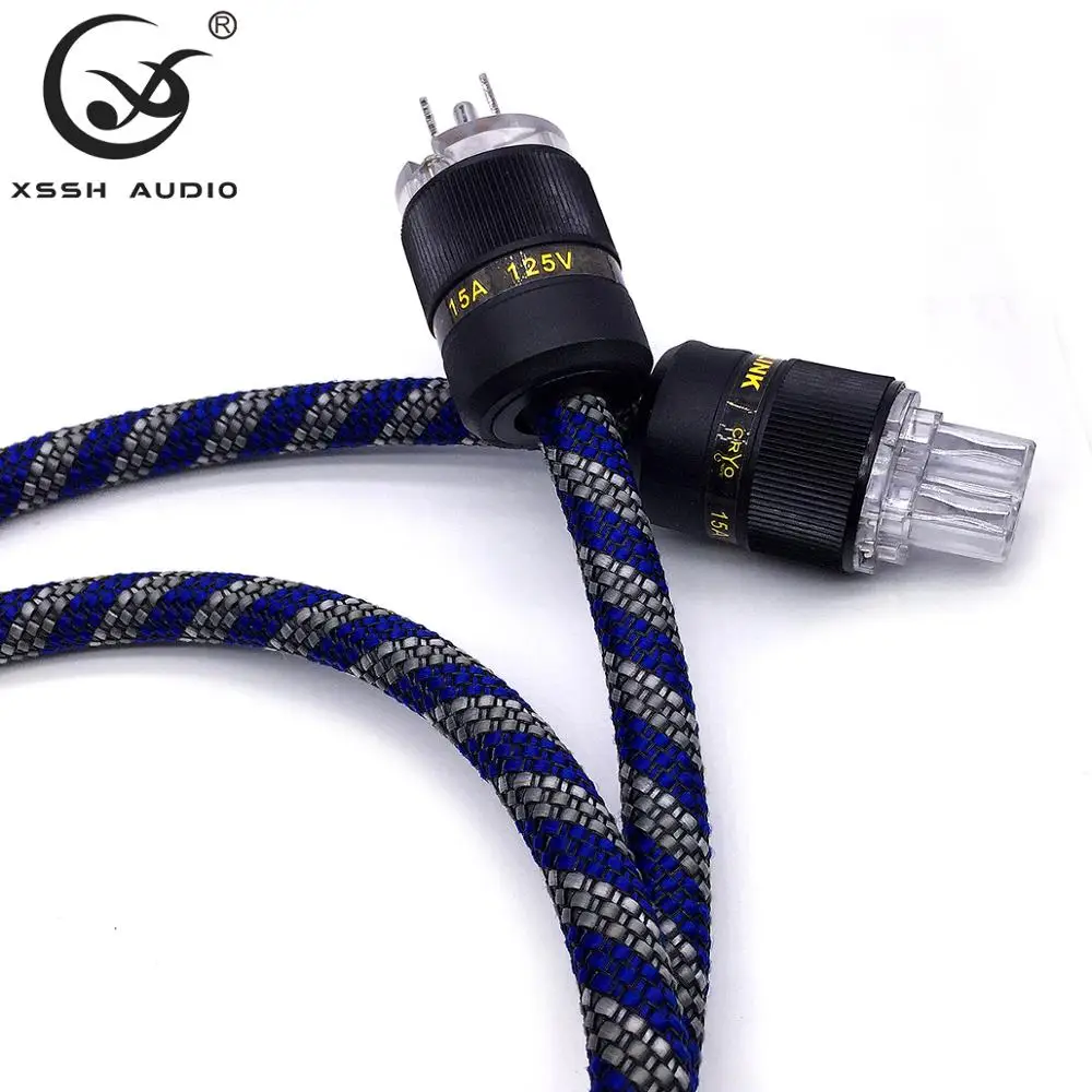 Audio Line Hi-End 400 Signature Version US IEC AC 15MM 3Core OFC Pure Copper Power Cable Cord with ACROLINK Power Plug Connector