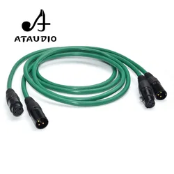 ATAUDIO 2328 Hifi posrebrzany kabel 2XLR wysokiej jakości 6N OFC HIFI XLR męski na żeński kabel Audio