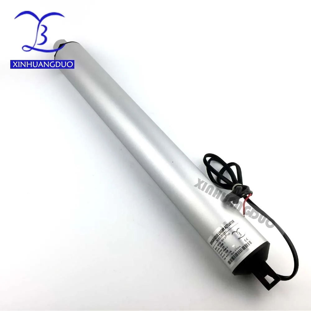 200mm 8 inch stroke 50~200N thrust 45~230mm / s high speed 12 or 24 VDC electric mini linear actuator micro design