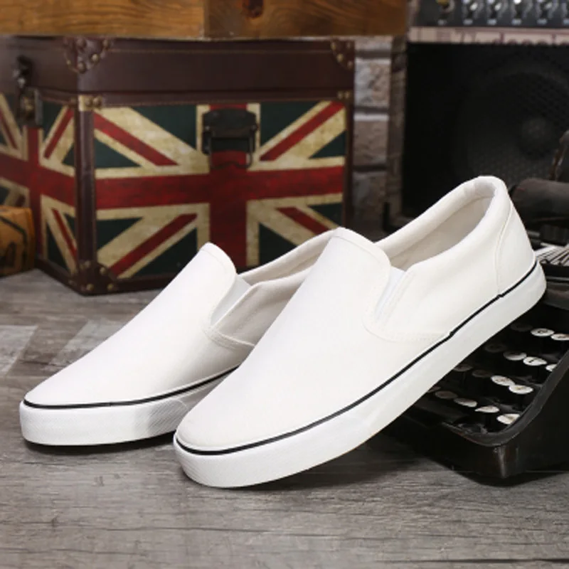 New Fashion Canvas Shoes Men Sneakers Low top Black Shoes High Quality Men\'s Casual Shoes Brand Flat Plus Size 45 46 47