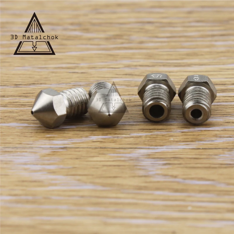 4Pcs Ultimaker 2 UM2 + Extended  Heater Hotend Olsson Block Stainless Steel Nozzle 0.25/0.4/0.6/0.8mm For 1.75/ 3mm Filament