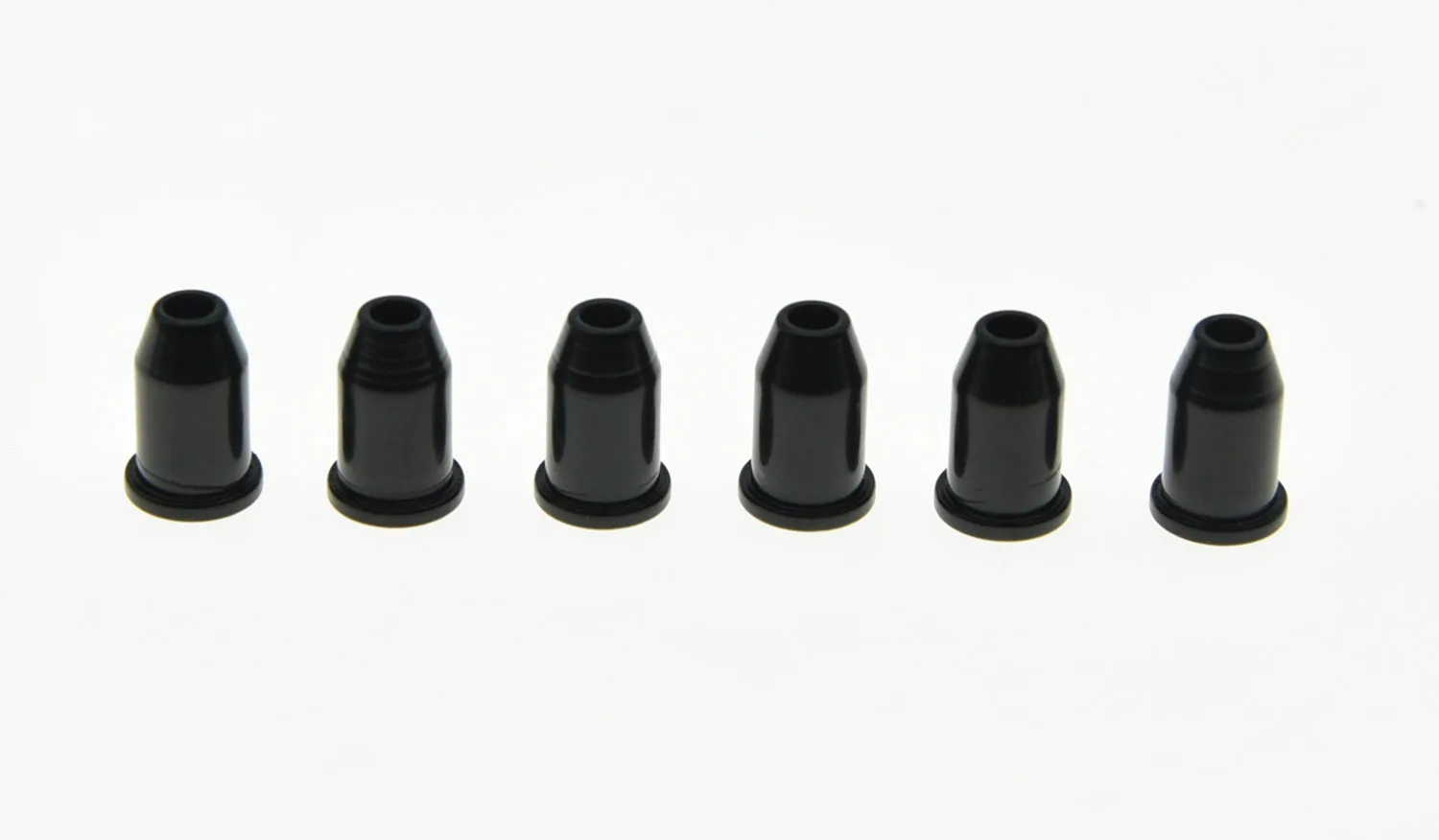 KAISH Set of 6 Black  String Thru Body 1/4