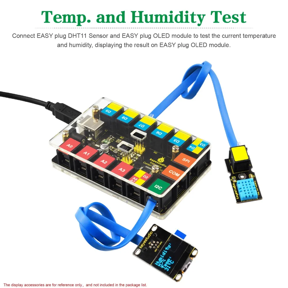 Keyestudio RJ11 EASY Plug Main Control Upgrade Board V2.0 Controller +USB Cable for Arduino STEAM