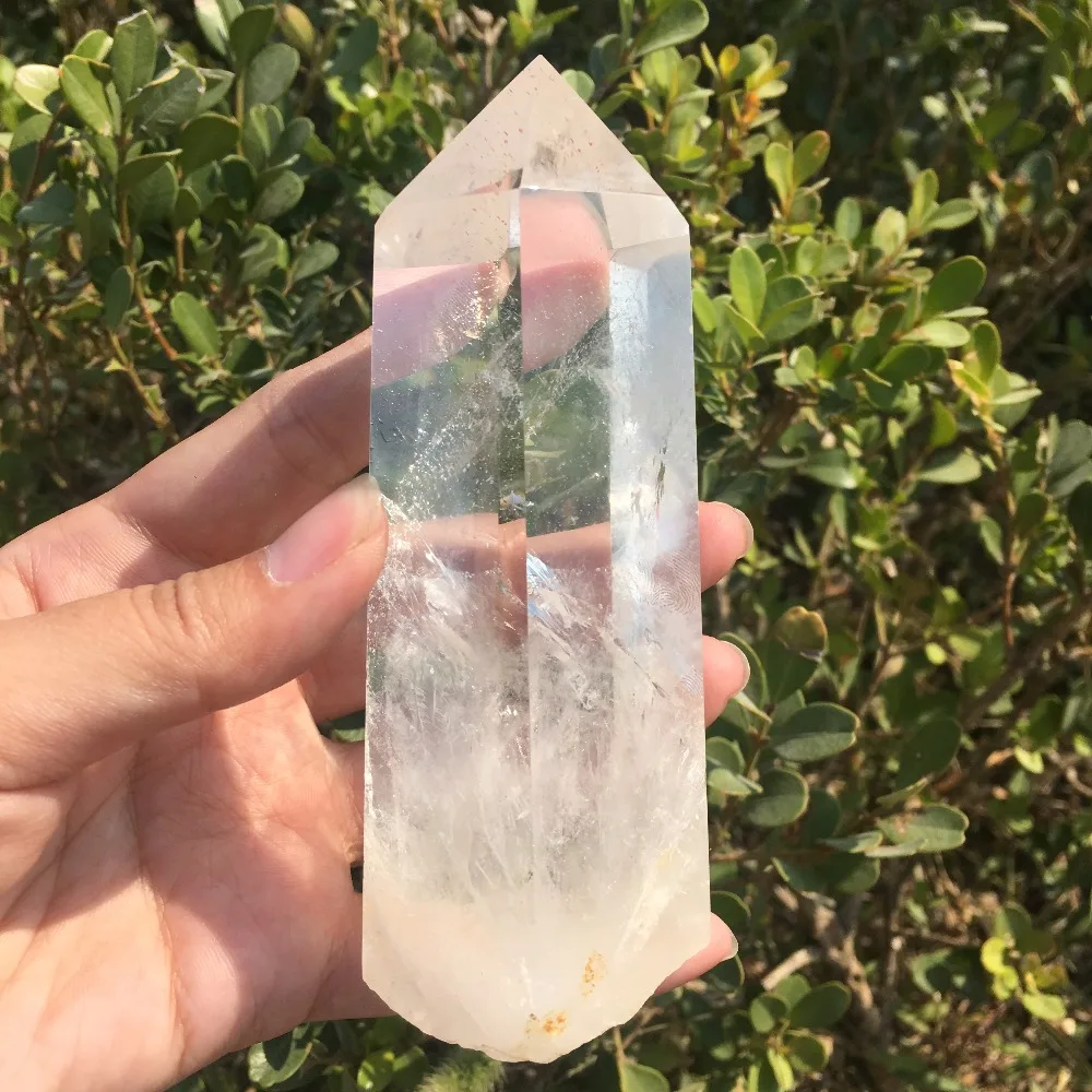 280g Large Clear Lemurian Seed Quartz Natural Point Cluster Crystal Rough Healing