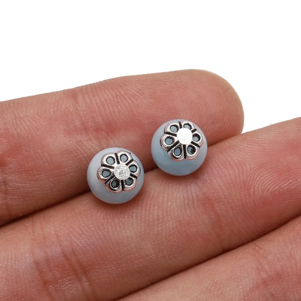 100pcs/Lot 6mm Antique Bead Caps Carved Flower Bead End Caps Receptacle Hollow Out Flower Torus DIY Spaced Apart Jewelry