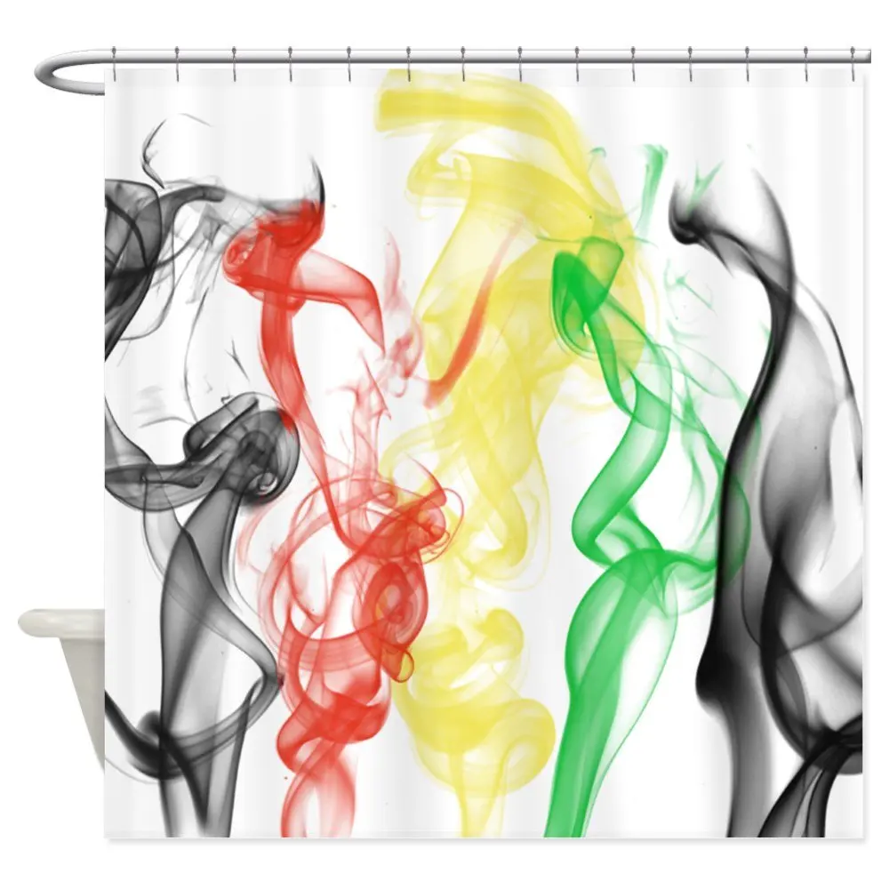 Rasta Smoke Jamaica Decorative Fabric Shower Curtain