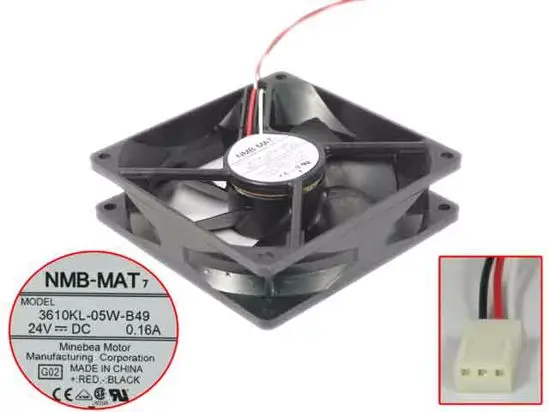 

NMB-MAT 3610kl-05w-B49 G02 DC 24V 0.16A 92x92x25mm Server Cooling Fan