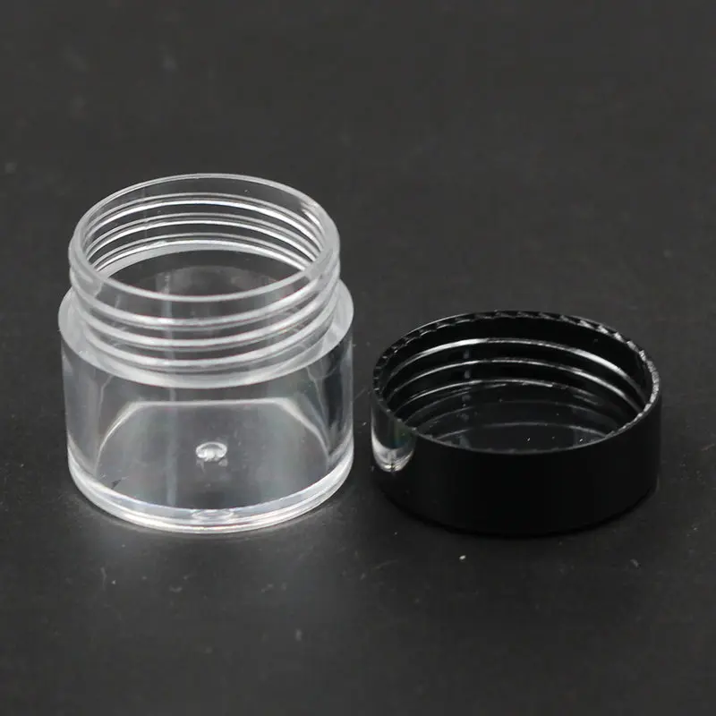 

50pcs/Lot 20g Gram Black Lid plastic Jar Cosmetic Jars Empty Cosmetic Containers Sample Containers Cream Jars Cosmetic Packaging