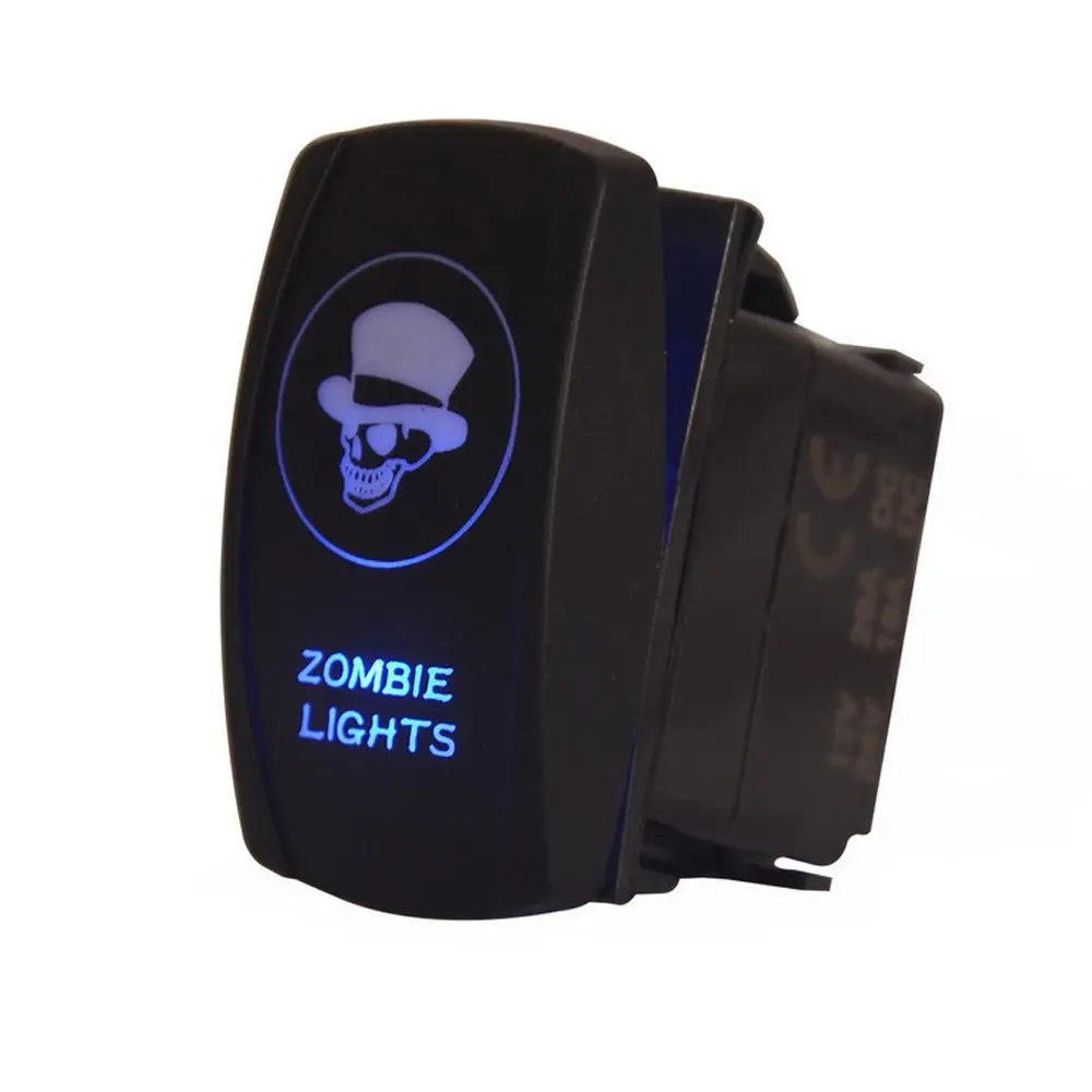 EE support  Car Auto12V 20A Toggle Rocker Switch Toggle Blue LED Zombie Light Bar Sales