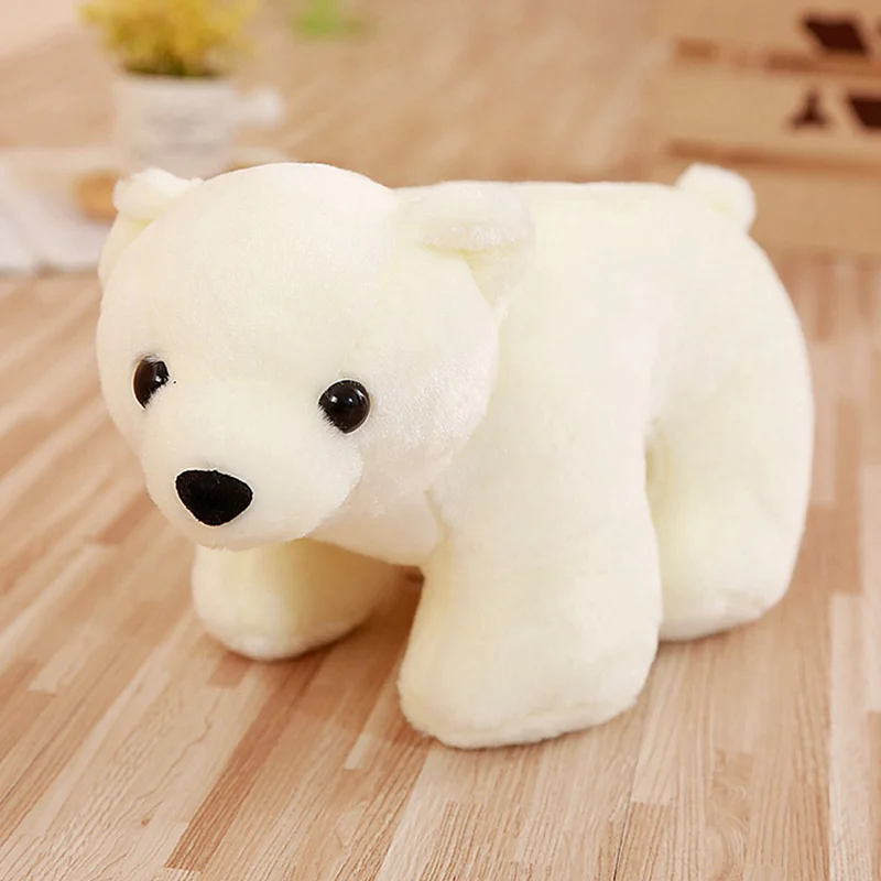 

25cm Lovely Soft Polar Bear Plush Toy Stuffed Animal White Bear Plush Toy Doll for Kids & Girls Birthday Gift