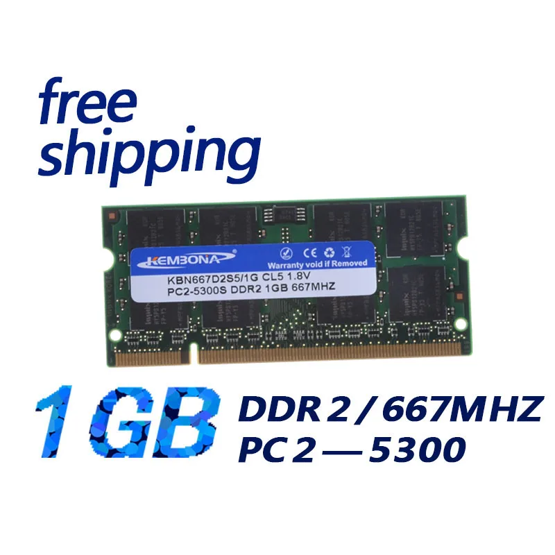 KEMBONA Laptop RAM DDR2 2GB 1GB 800MHz/667MHZ PC2 6400 53001G 2G Notebook Memory 200PIN original