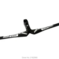 New ASIACOM Mountain bike 3K full carbon fibre bicycle handlebar and stem integratived with computer stent holes MTB