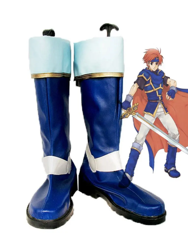 

Roy Shoes Cosplay Fire Emblem: Sealed Sword Roy Cosplay Boots Blue Shoes Custom Made Any Size