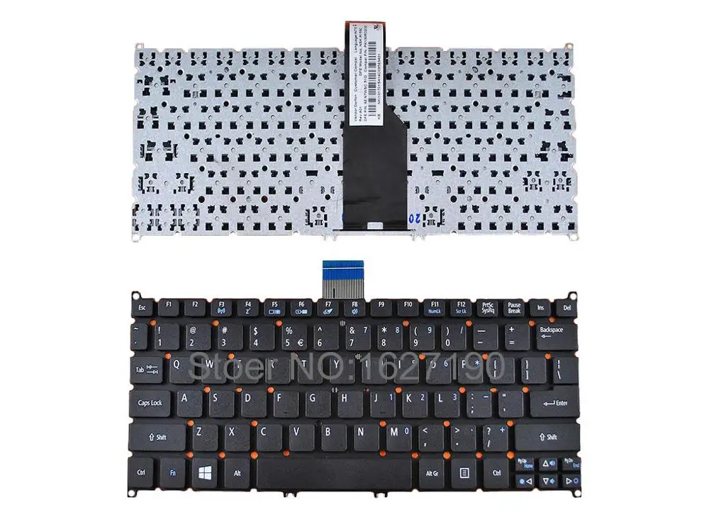 

US New States Laptop keyboar For Acer S3-951 S3-391 S5-391 V5-171 Aspire One725 756 TravelMate B1 BLACK(Frosted keycap,For Win8)