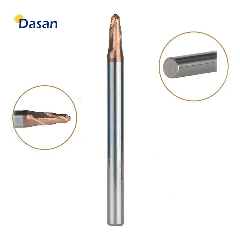 5pcs 4mm 5mm HRC60 Ball Nose Endmills R2 R2.5 Cutting Radius Tungsten Steel Double Flutes Ball Nose End Mill Cutter