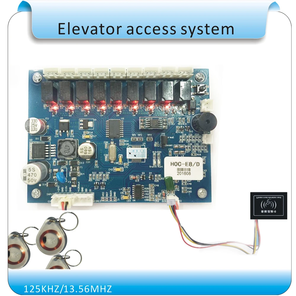 Free shipping 13.56MHZ lift / Elevator access control system set /RFID nfc Avoid software elevator control board